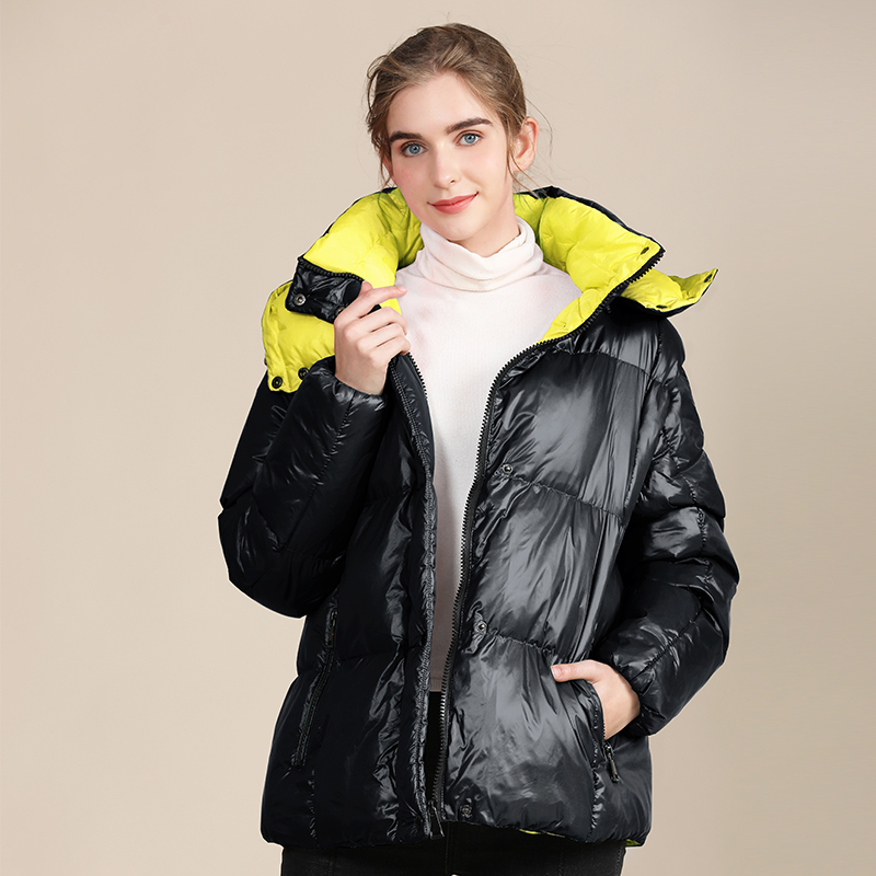 GrogeousBen Women's padding jacket Ladies Bubble Jacket Womens Long Coat Hooded Quilted Padded coat China manufactre YBM2210  YYOZ8805