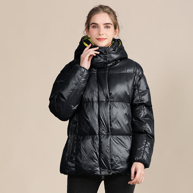 GrogeousBen Women's padding jacket Ladies Bubble Jacket Womens Long Coat Hooded Quilted Padded coat China manufactre YBM2210  YYOZ8805
