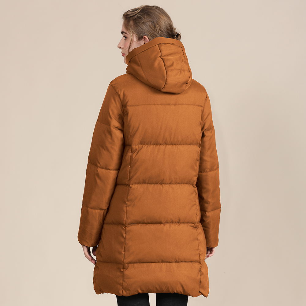 GrogeousBen 2023 New Style Winter Glossy Surface Down Jacket Long Warm Casual Women's Down Jacket Thicken Winter Overcoat with hooded and make your own jacketBNYYBM2220 YYOZ8815