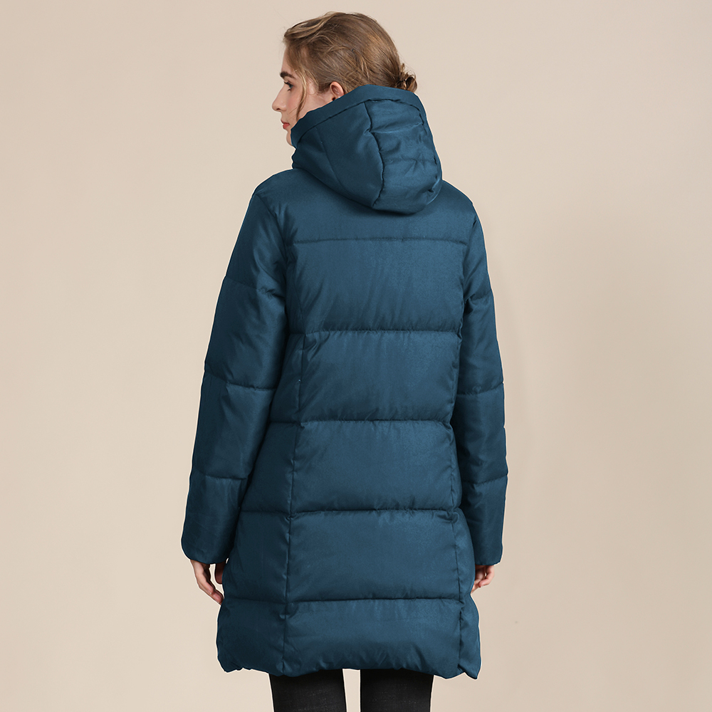 GrogeousBen 2023 New Style Winter Glossy Surface Down Jacket Long Warm Casual Women's Down Jacket Thicken Winter Overcoat with hooded and make your own jacketBNYYBM2220 YYOZ8815