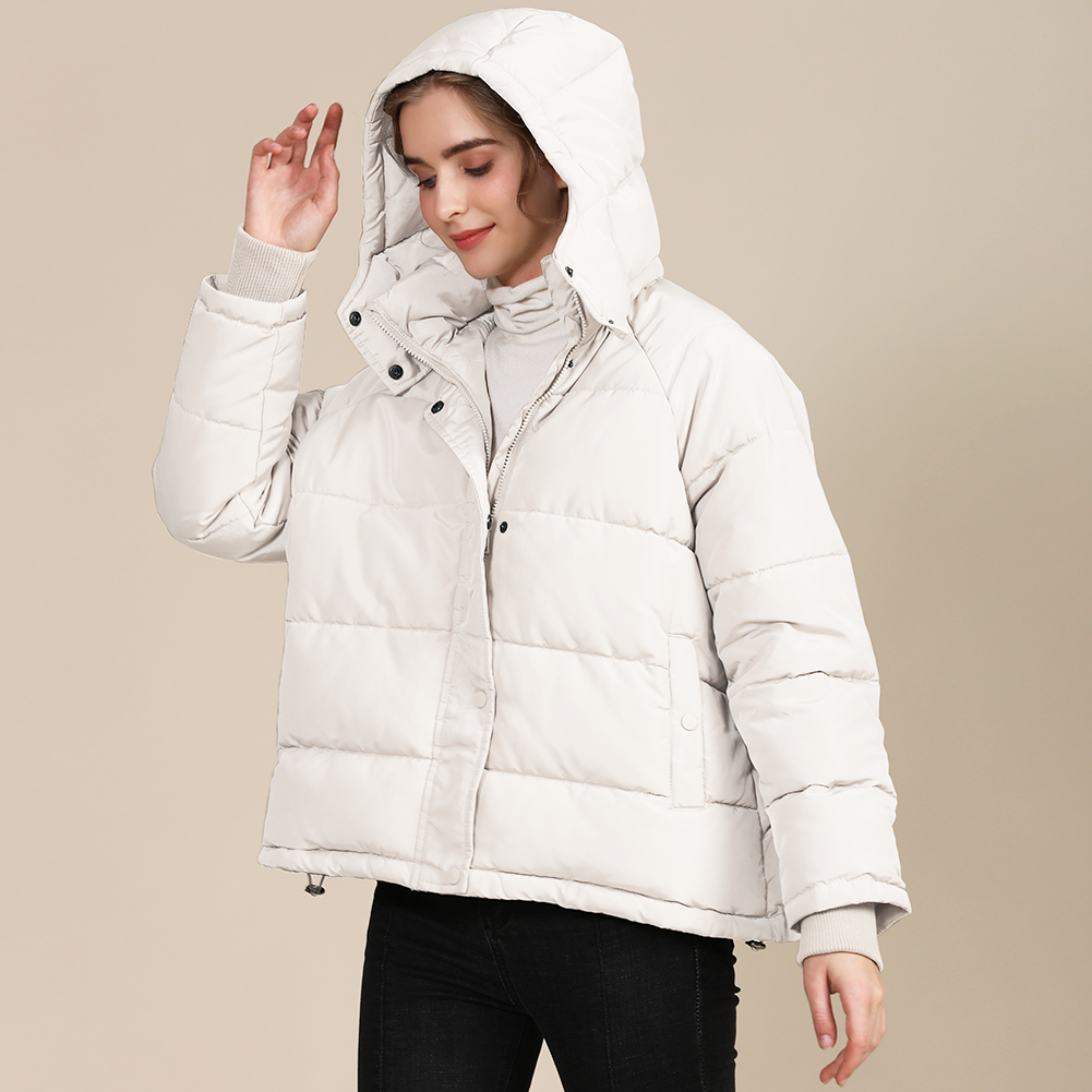GorgeousBen Women’s Designer Warm Winter Parka Quilted Hooded short Coat Jacket- Fleece Lined Body Zip PocketsWomen's padding jacket china garment factory YYBM2209  YYOZ8804
