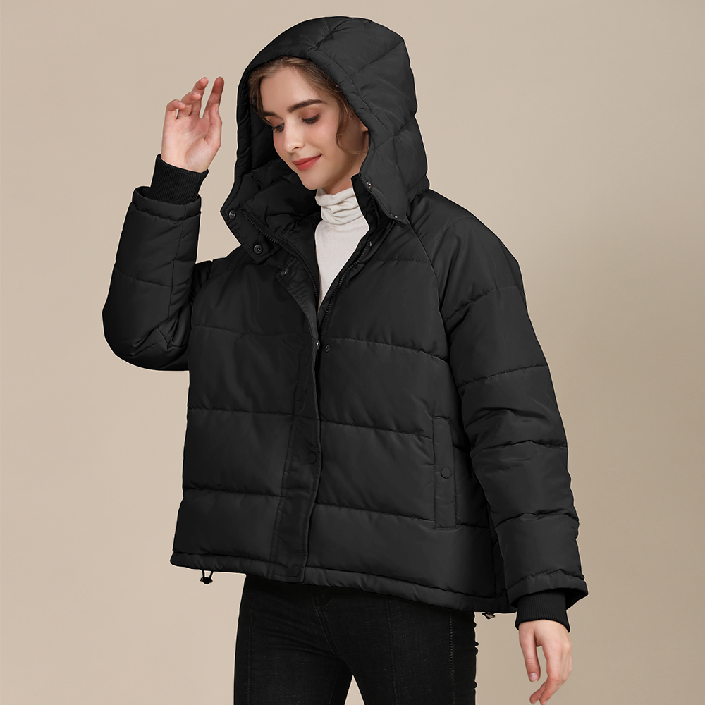 GorgeousBen Women’s Designer Warm Winter Parka Quilted Hooded short Coat Jacket- Fleece Lined Body Zip PocketsWomen's padding jacket china garment factory YYBM2209  YYOZ8804