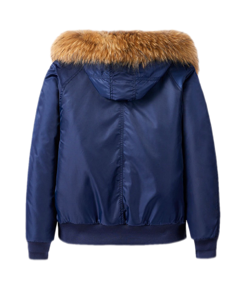 GorgeousBen Winter MA-1 Thick Warm Fur Collar Detachable Windbreaker Jacket Flight Jacket Men's Down Coat