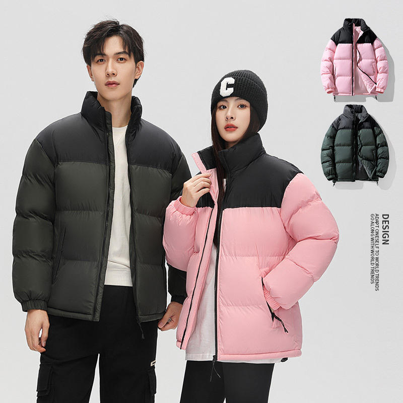 GorgeousBen Winter Fashion New Design Warm puffy Shiny Jackets Solid Color Custom Logo Printing Embroidery Padded Wholesale Puffer Down Coat