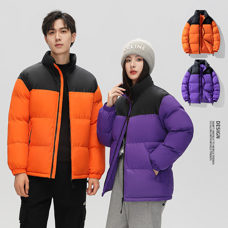 GorgeousBen Winter Fashion New Design Warm puffy Shiny Jackets Solid Color Custom Logo Printing Embroidery Padded Wholesale Puffer Down Coat