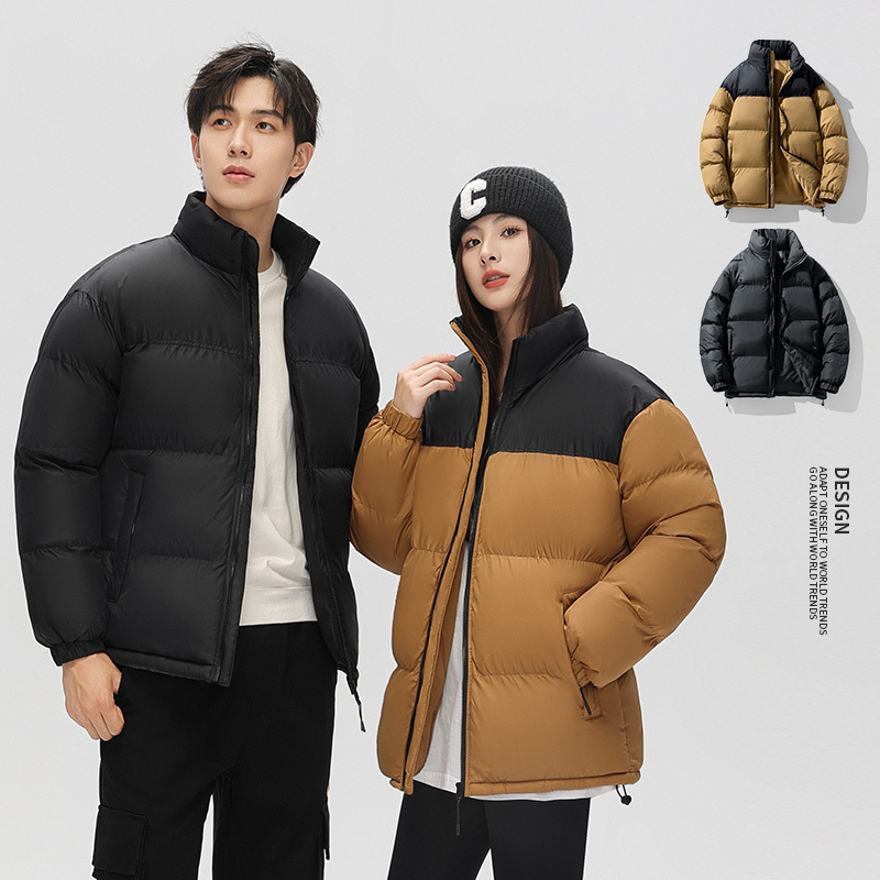 GorgeousBen Winter Fashion New Design Warm puffy Shiny Jackets Solid Color Custom Logo Printing Embroidery Padded Wholesale Puffer Down Coat