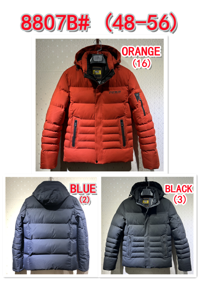 Stocks & ready-made-Men's Down Cotton Jackets Short Style Winter Hooded Coat Men Waterproof Zip Puffer Jacket
