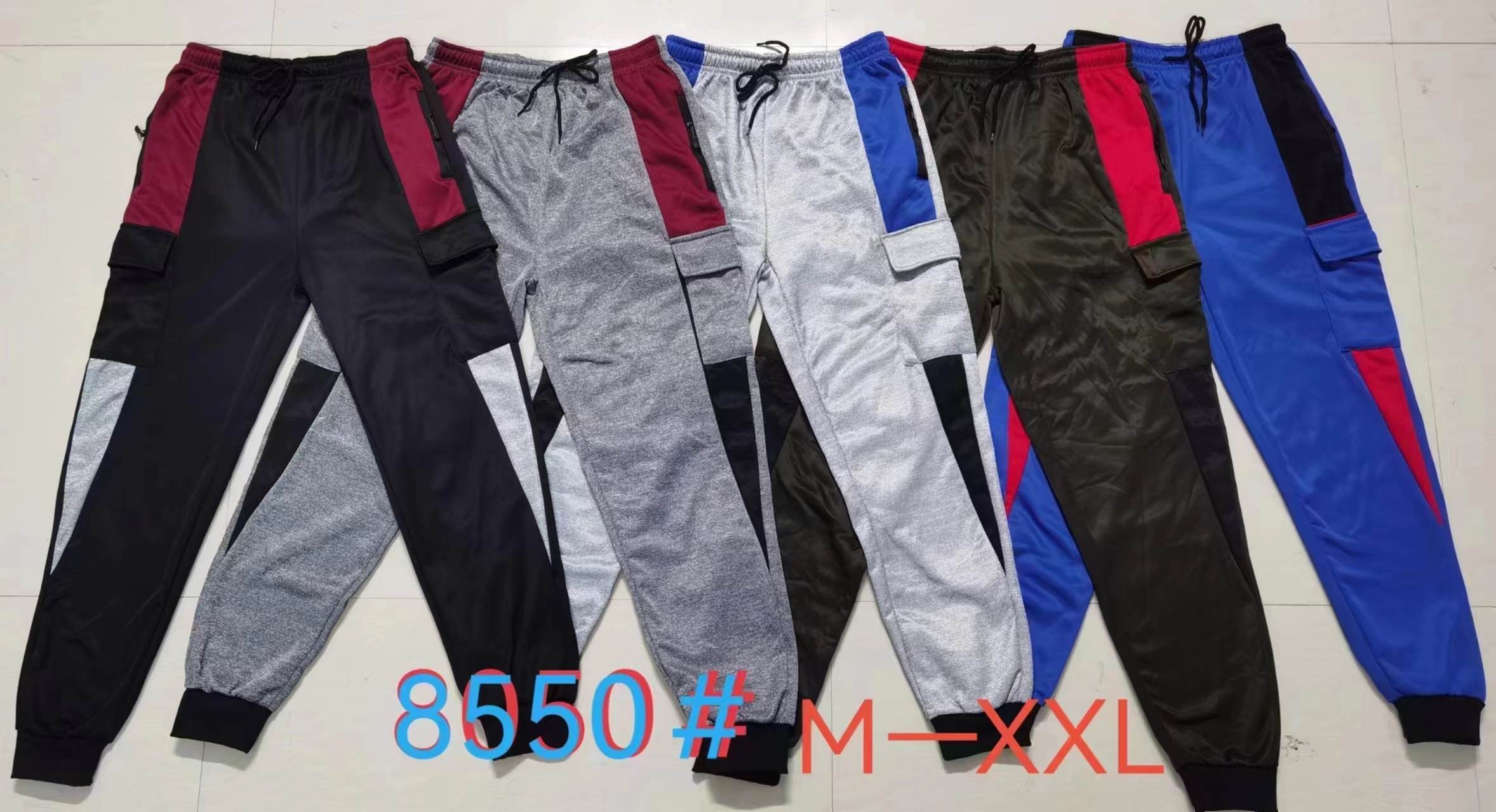 GorgeousBen stocks & ready-made&spot Spring and autumn new European men's fashion color matching side webbing leg sports pants