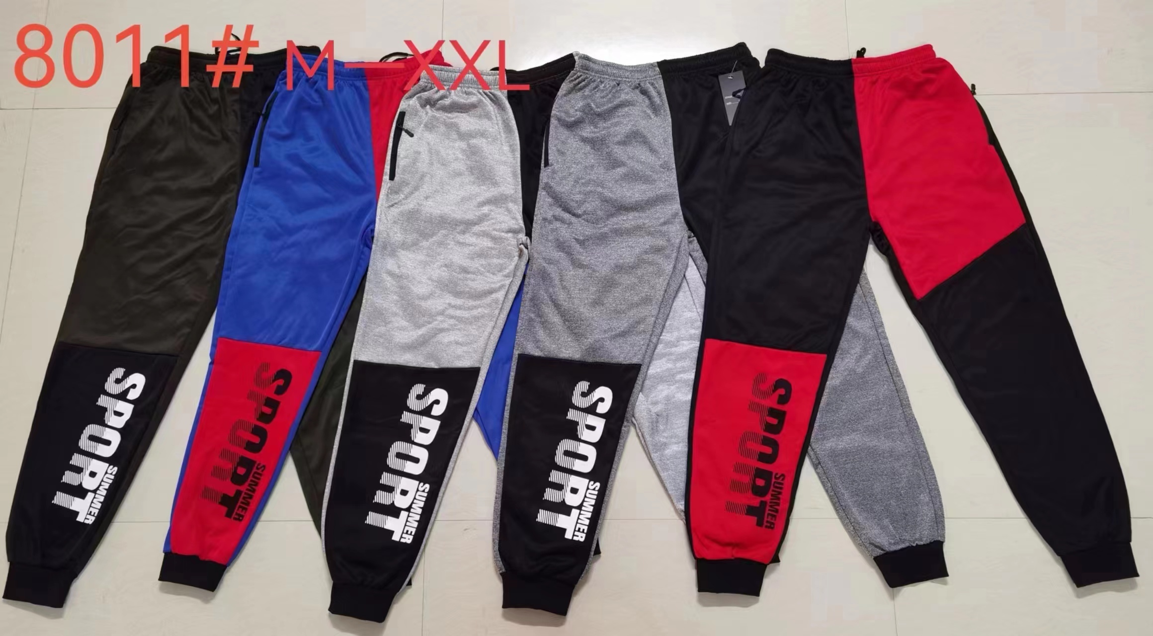 GorgeousBen stocks & ready-made&spot Spring and autumn new European men's fashion color matching side webbing leg sports pants