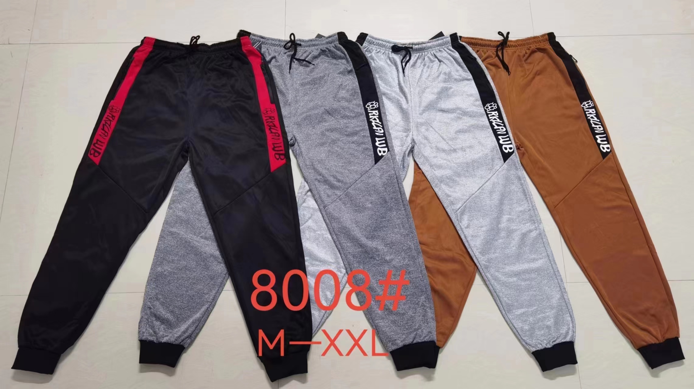 GorgeousBen stocks & ready-made&spot Spring and autumn new European men's fashion color matching side webbing leg sports pants