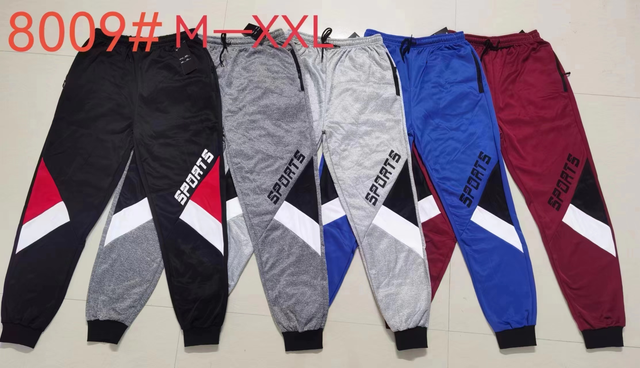 GorgeousBen stocks & ready-made&spot Spring and autumn new European men's fashion color matching side webbing leg sports pants