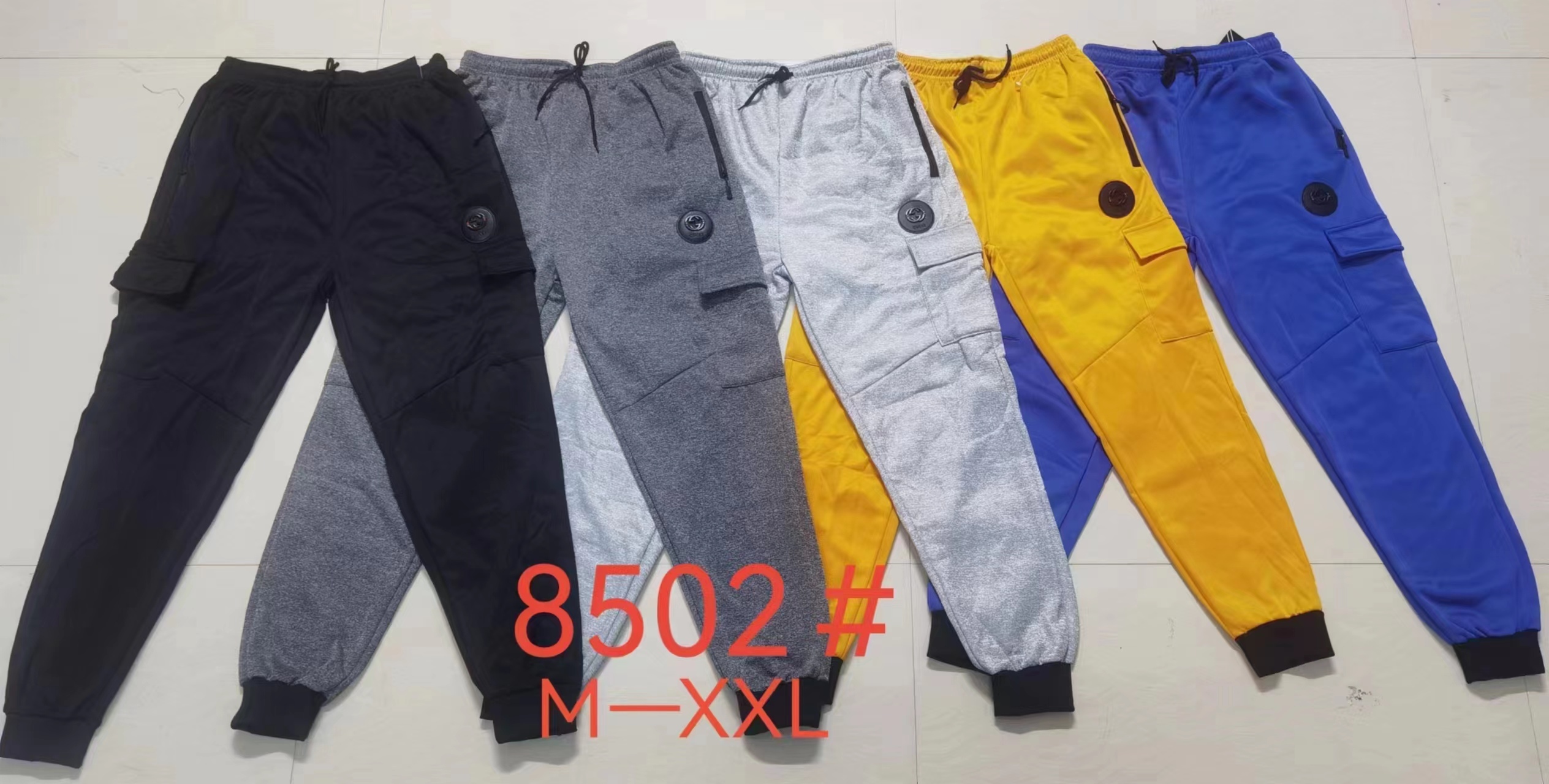GorgeousBen stocks & ready-made&spot Spring and autumn new European men's fashion color matching side webbing leg sports pants