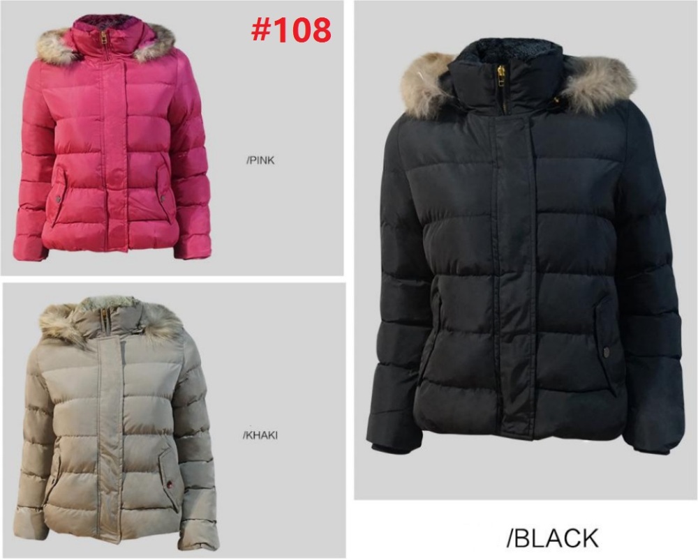 Stocks & ready-made-  Women Fur Collar Warm female Down Winter long Puffer Jacket  Coat