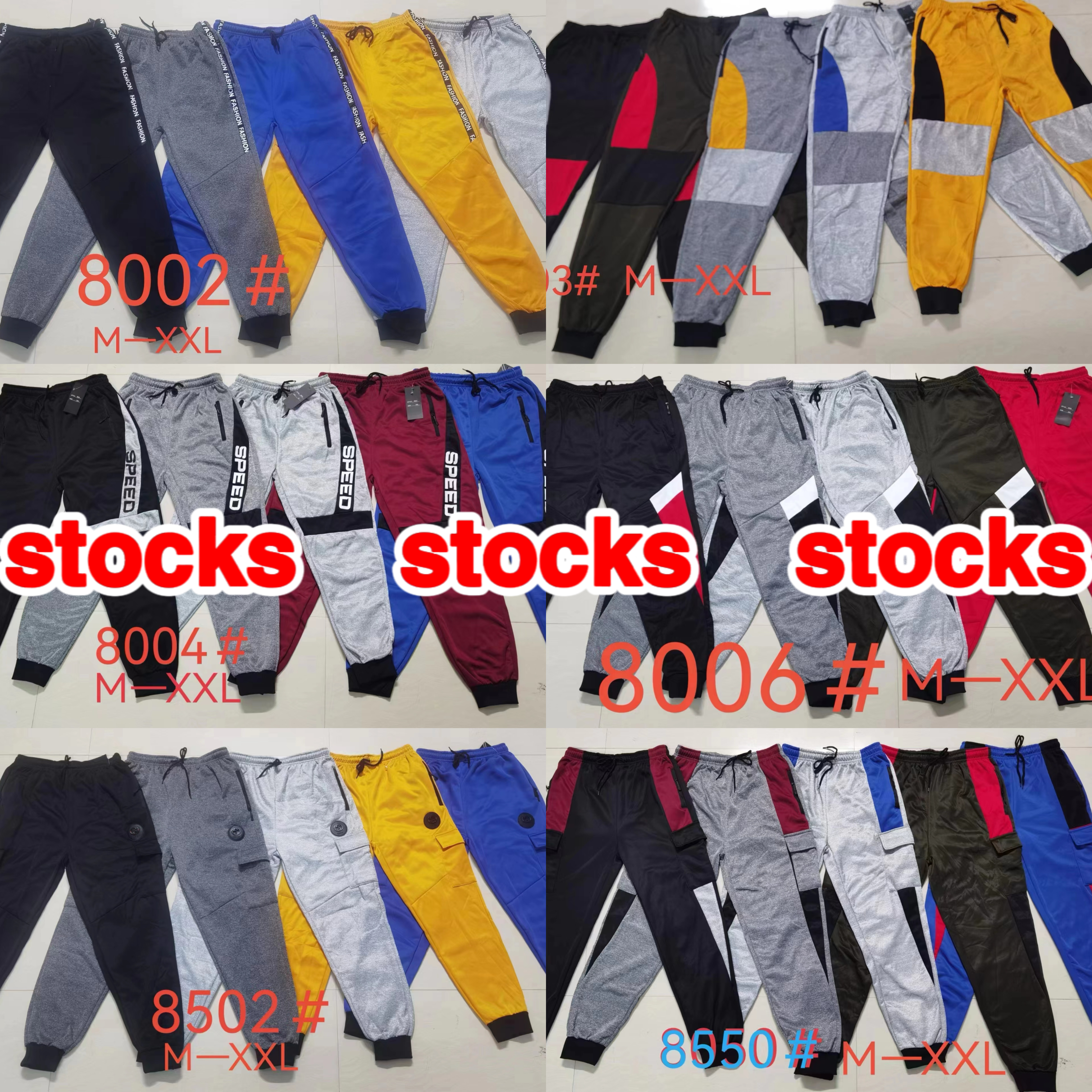 GorgeousBen stocks & ready-made&spot Spring and autumn new European men's fashion color matching side webbing leg sports pants