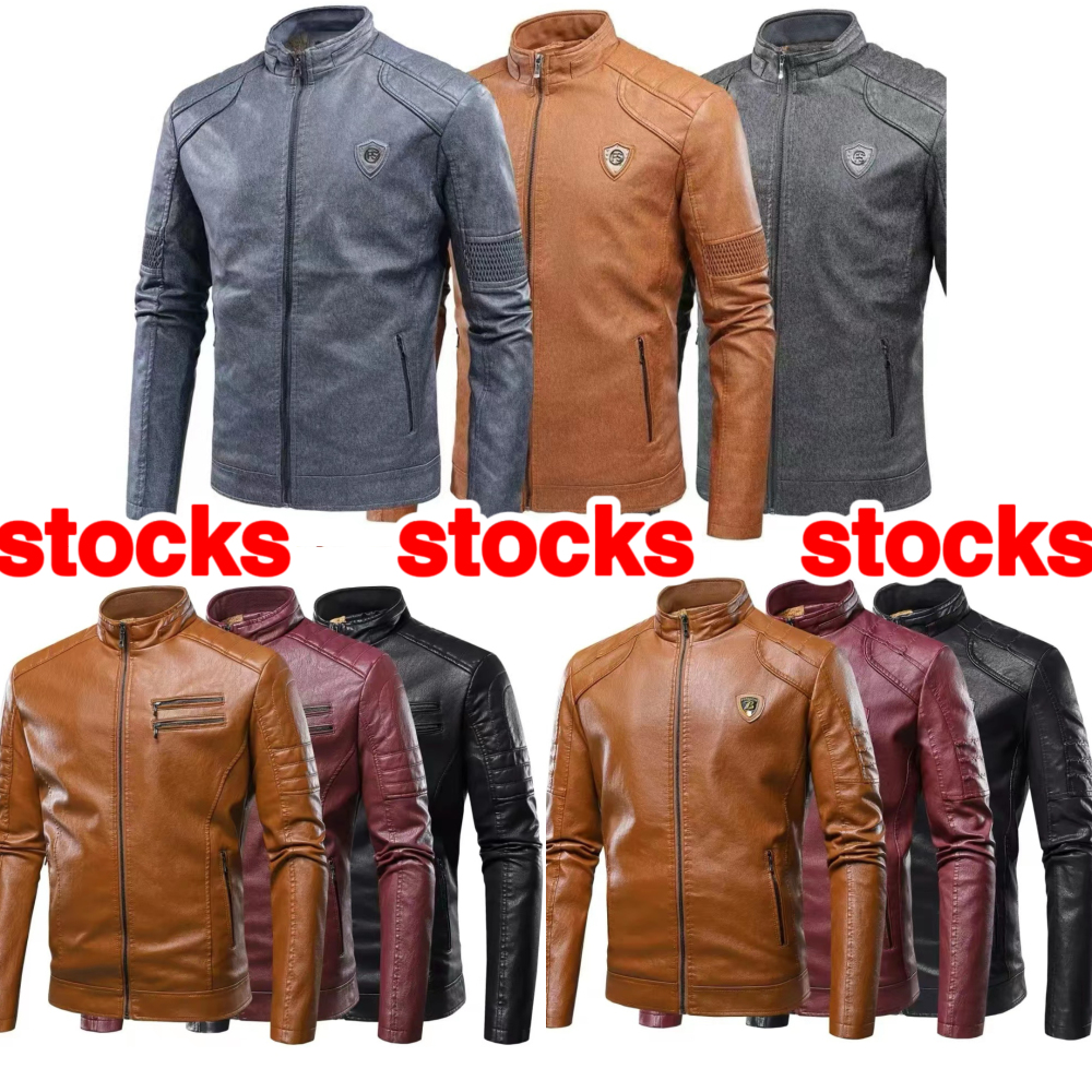 GorgeousBen stocks & ready-made&spot Men's Leather Jacket For Biker Distressed Genuine Lambskin Top Quality Leather Material - Wholesale Price