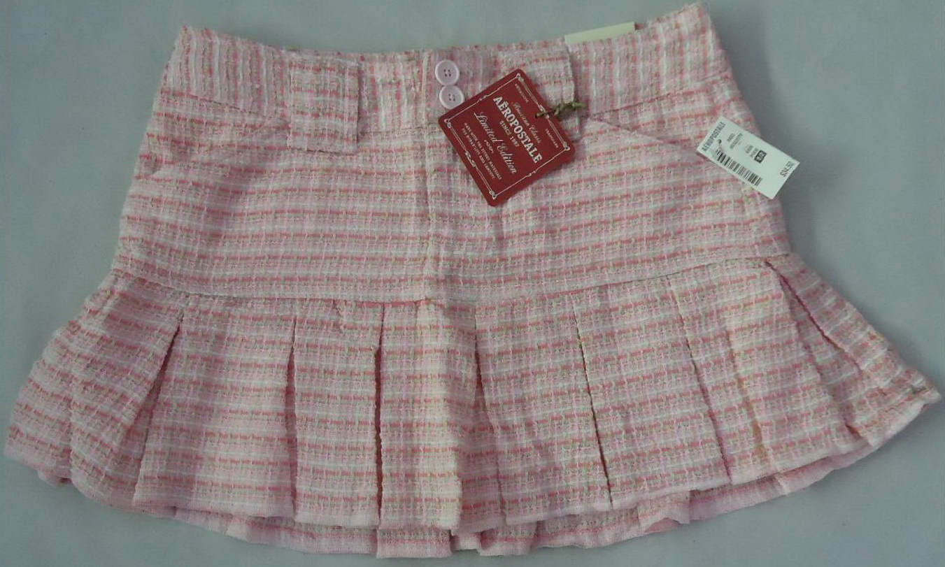 GorgeousBen stocks & ready-made&spot  big girls pleated skirt solid pink white skirts casual outfit clothing clearance sale