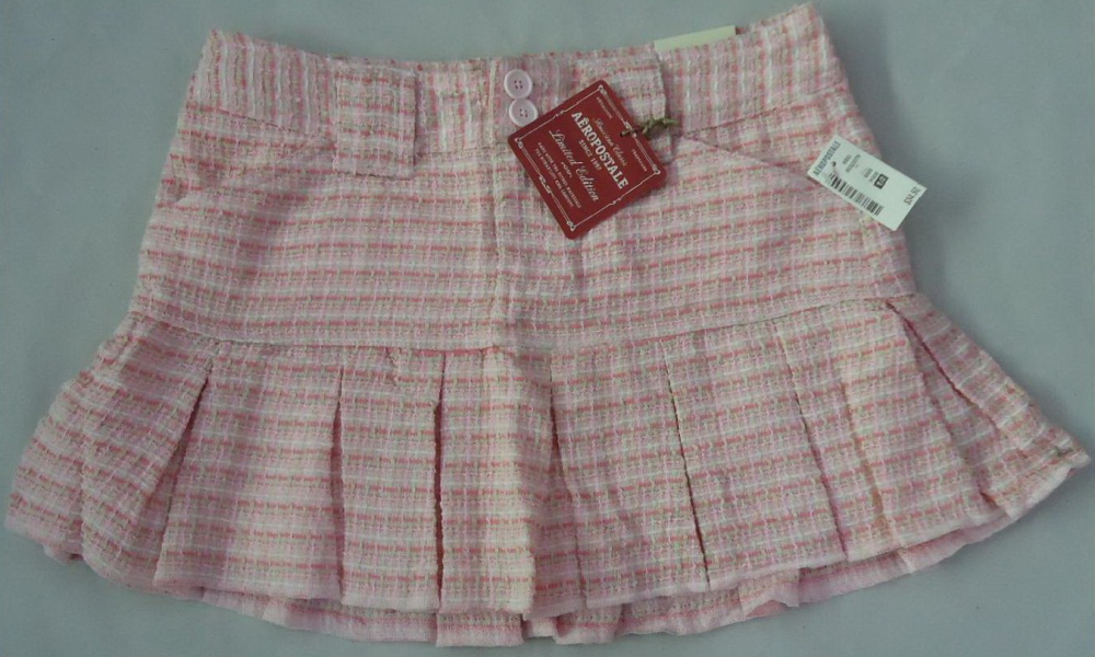 GorgeousBen stocks & ready-made&spot  big girls pleated skirt solid pink white skirts casual outfit clothing clearance sale