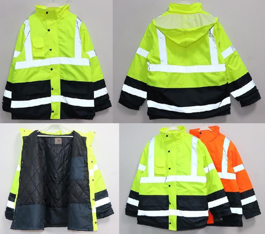 GorgeousBen stocks & ready-made&spot Wholesale Long Sleeve  Workwear Quick Dry Hi Vis Safety  Reflective Work Construction Reflective Jacket clearance sale