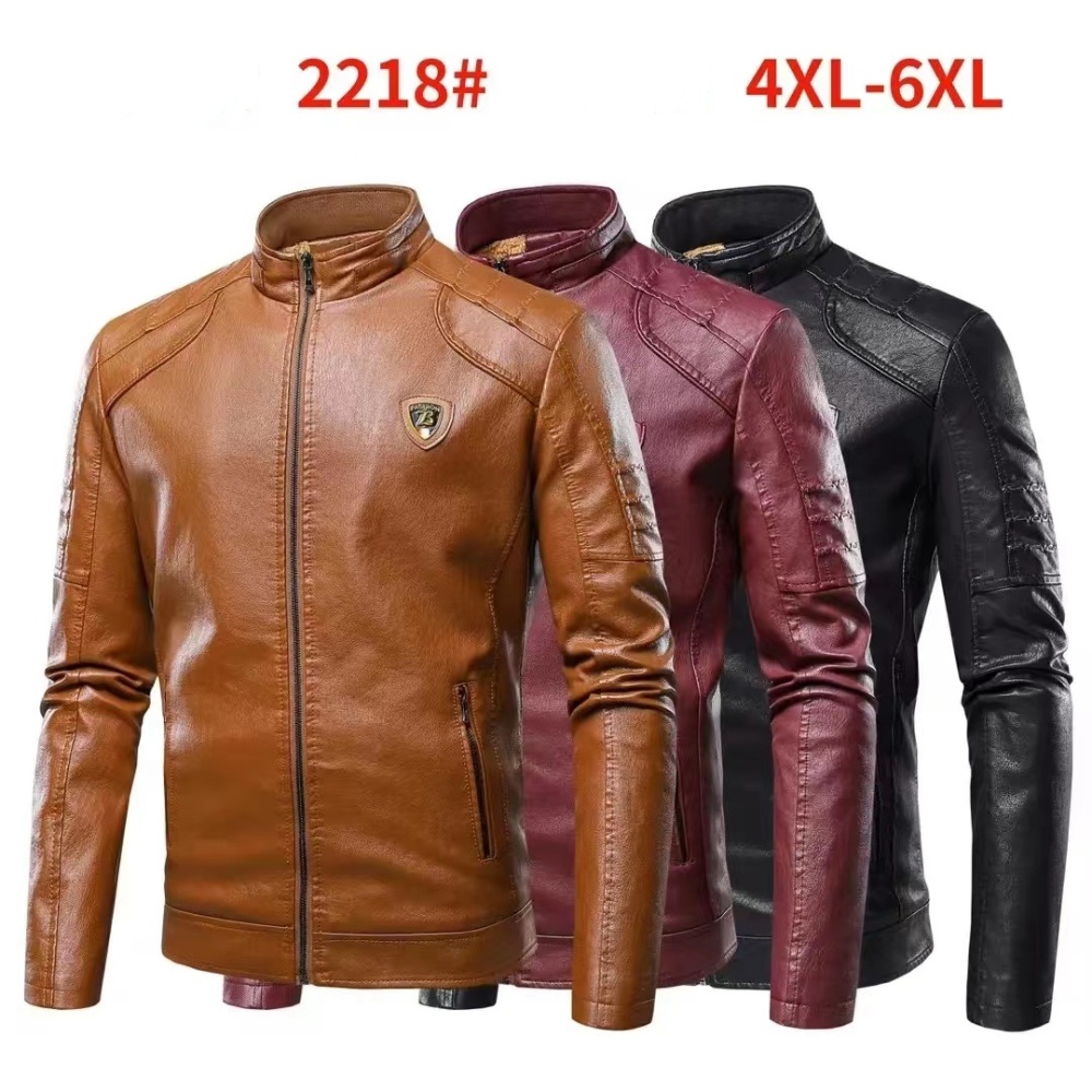 Stocks & ready-made&spot Men's Leather Jacket For Biker Distressed Genuine Lambskin Top Quality Leather Material - Wholesale Price
