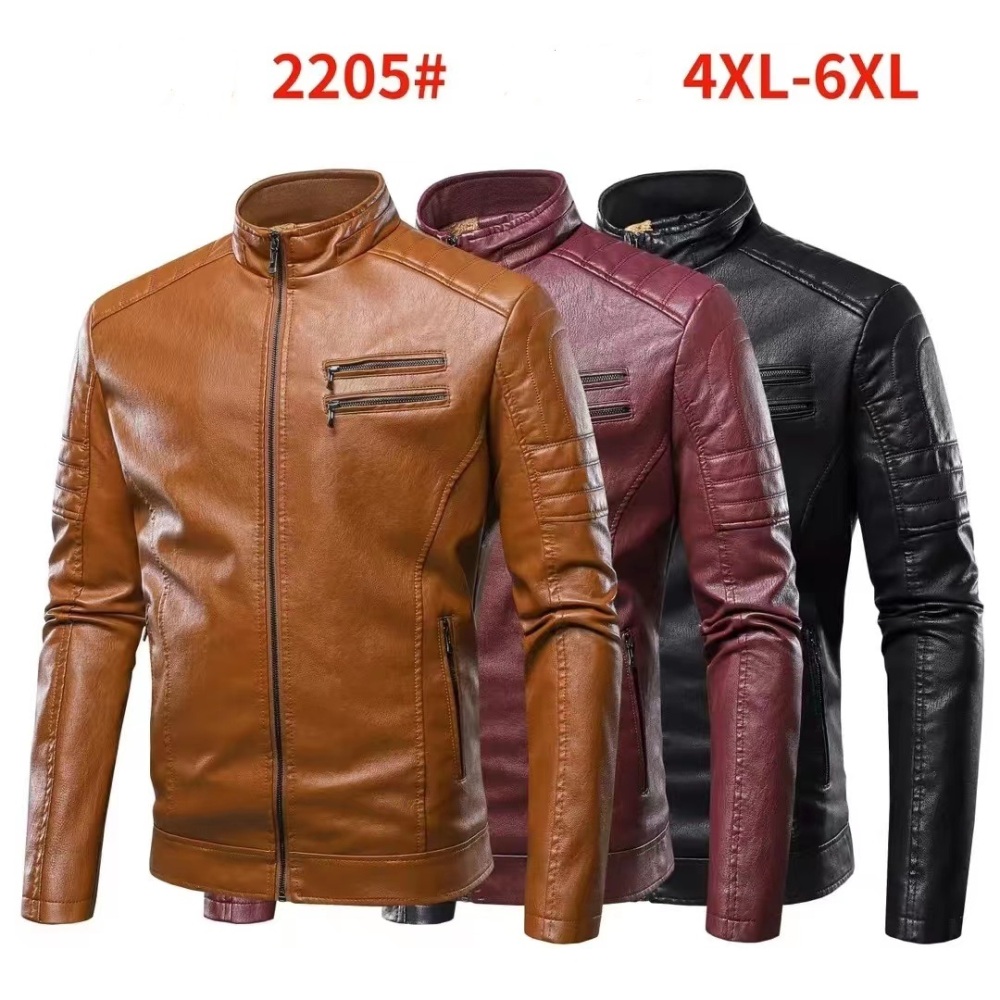 Stocks & ready-made&spot Men's Leather Jacket For Biker Distressed Genuine Lambskin Top Quality Leather Material - Wholesale Price