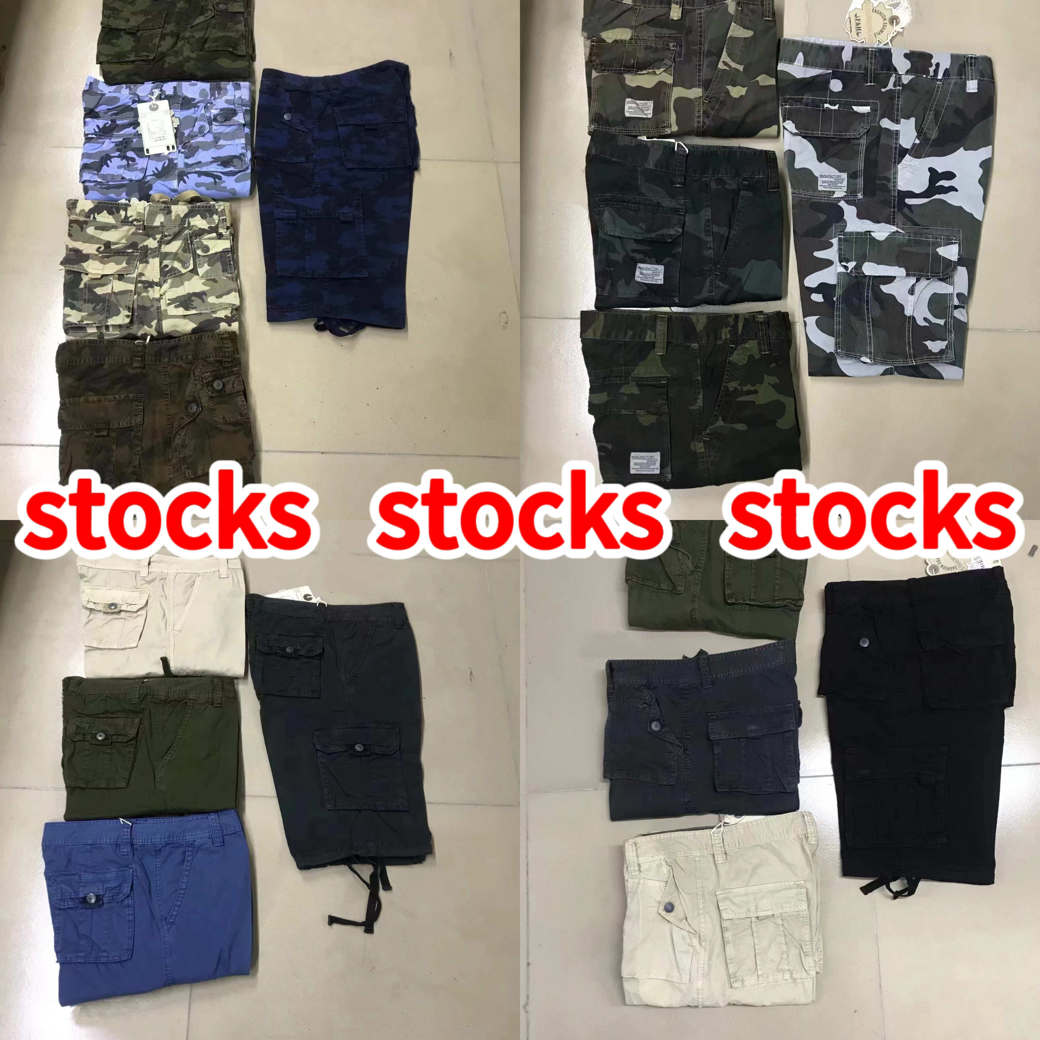 GorgeousBen stocks & ready-made&spot  Wholesale High Quality Custom Printing Big Pocket Cargo shorts - Wholesale Price