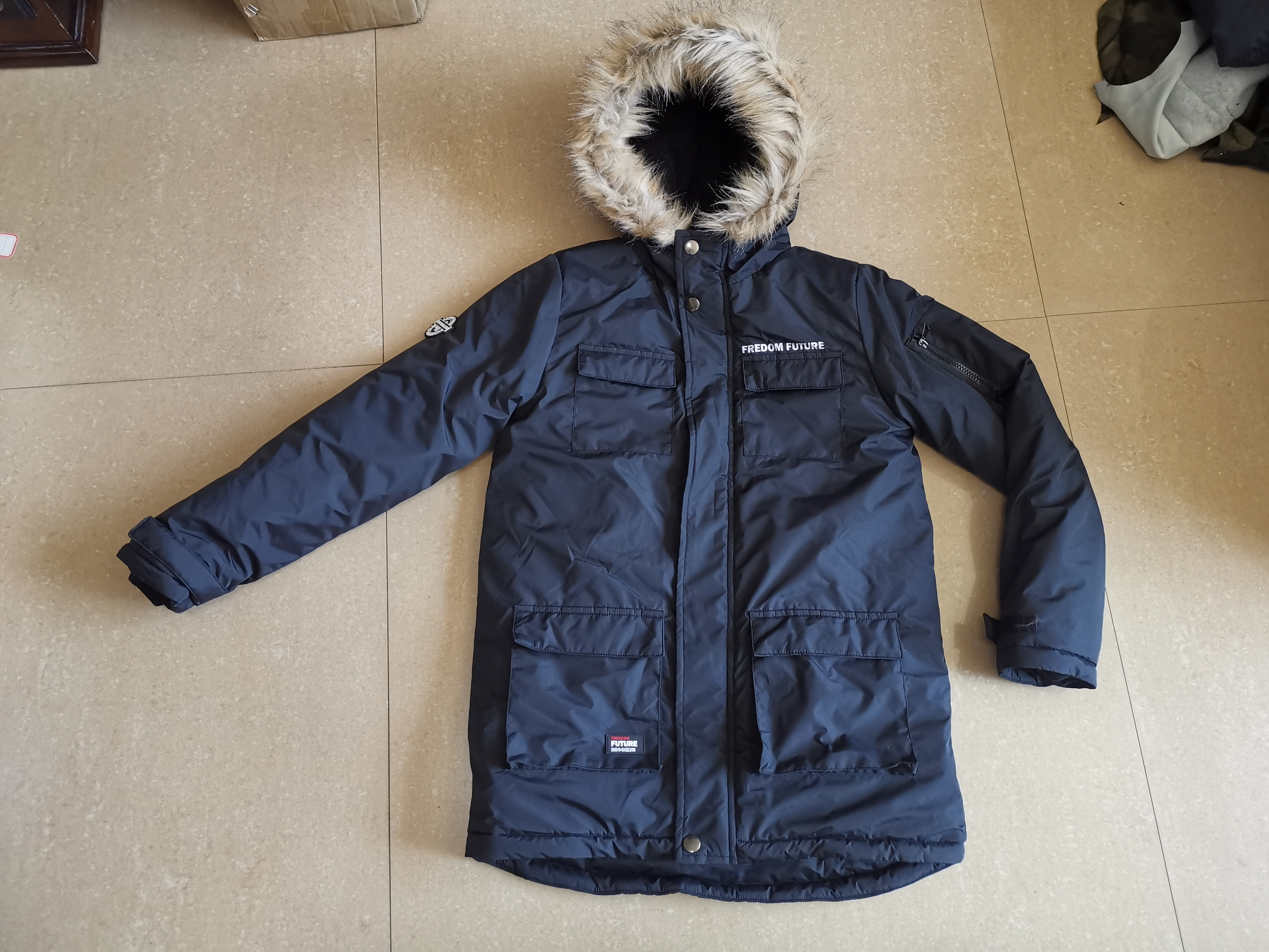 Cancelled order- Winter Mens Black Heavy With Fur Jacket black fur coat