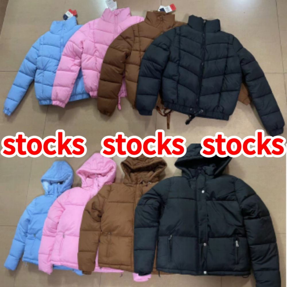 Stock&ready-made- Fashion style stock women short bubble puffer jacket quilted padding jacket