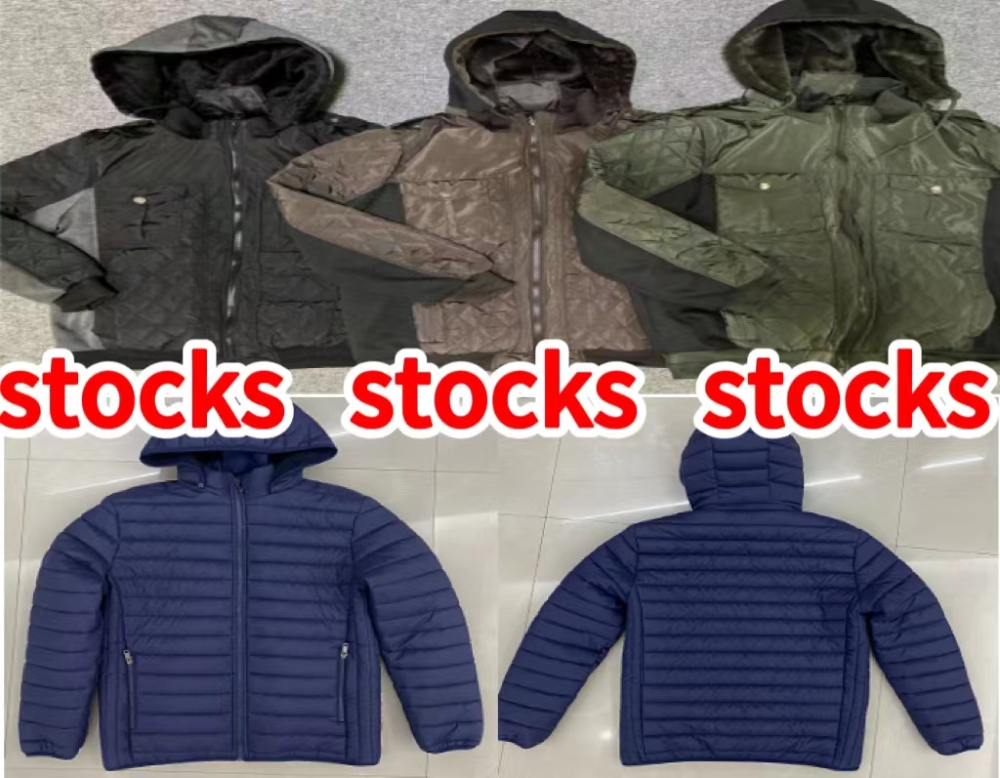 Stock&ready-made-Men quilted puffer bubble coat jacket