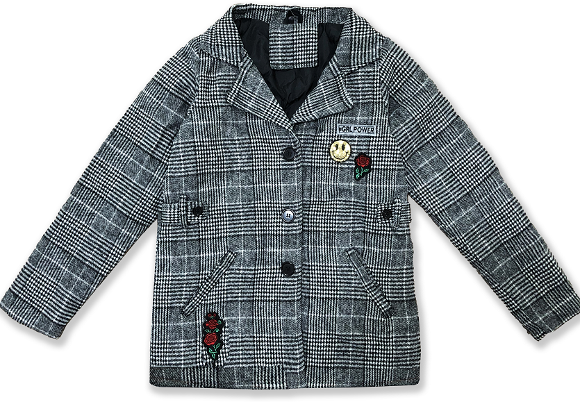 Cancelled order- Kids Outwear Jackets Plaid Casual Long Coat 