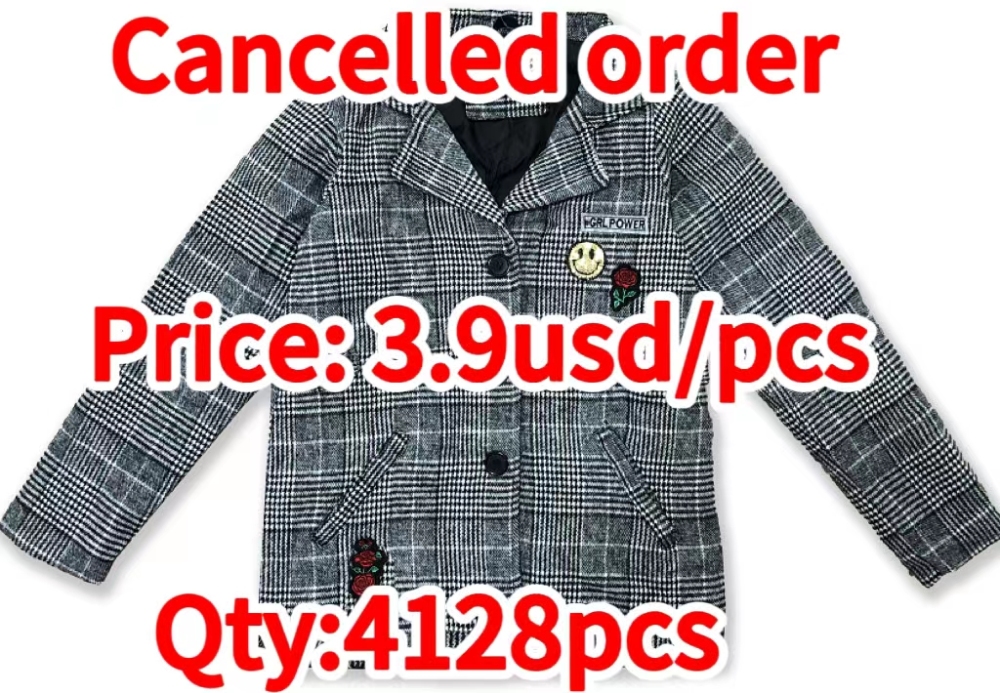 Cancelled order- Kids Outwear Jackets Plaid Casual Long Coat 