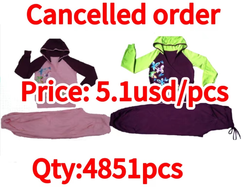 Cancelled oder - Girl's Round Neck Long Sleeve Pants Two-Piece Set  Sports Suit
