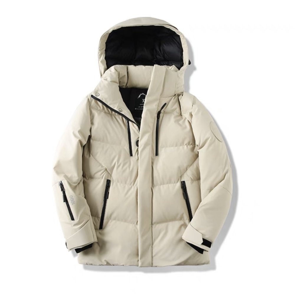 Men's Thickness Down Jacket mens parka Duck Down Thermal Jacket Bright Face Hooded Down Coat bomber jacket men