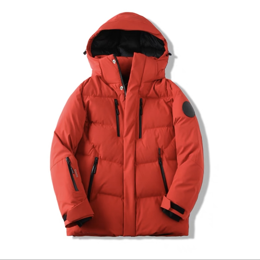 Men's Thickness Down Jacket mens parka Duck Down Thermal Jacket Bright Face Hooded Down Coat bomber jacket men