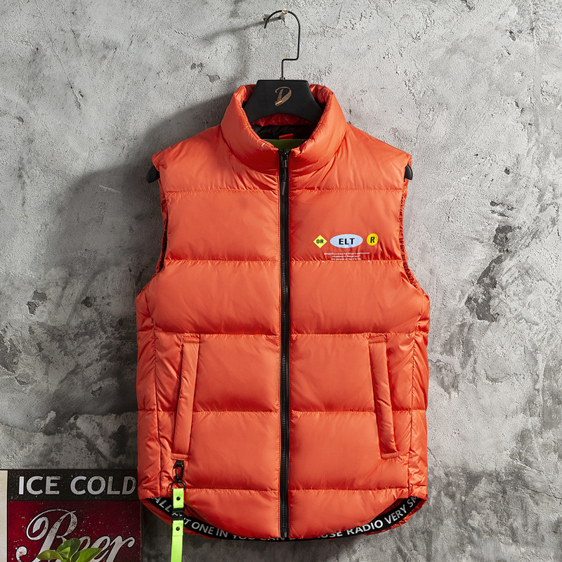 Men Puffer Vest Winter Warm Down Jacket With Hood Vest Jackets Cotton Vest For Men