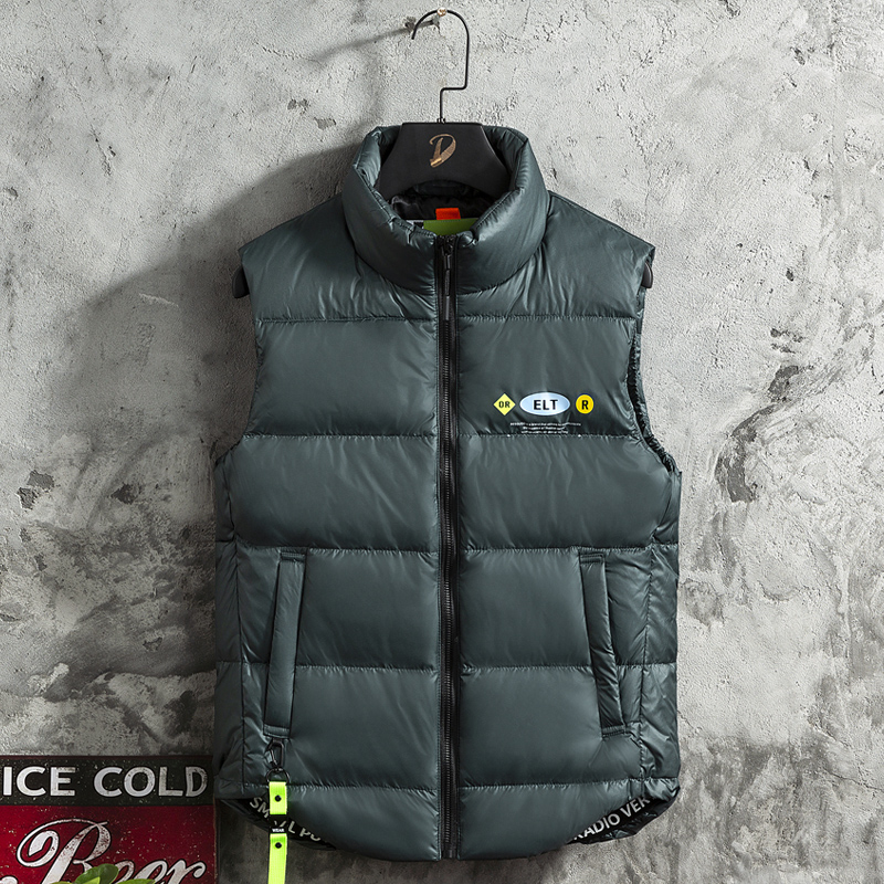 Men Puffer Vest Winter Warm Down Jacket With Hood Vest Jackets Cotton Vest For Men