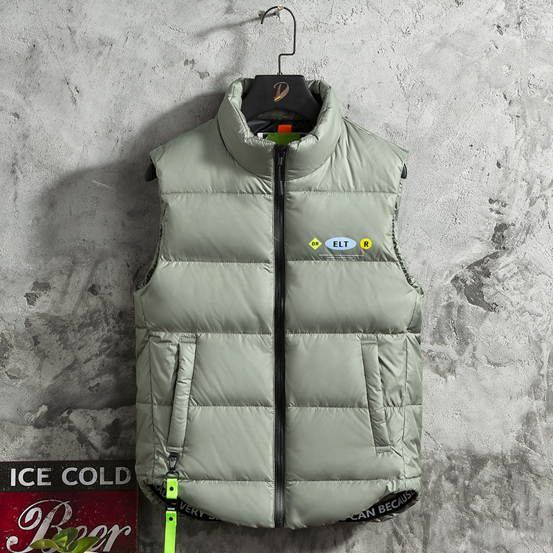 Men Puffer Vest Winter Warm Down Jacket With Hood Vest Jackets Cotton Vest For Men
