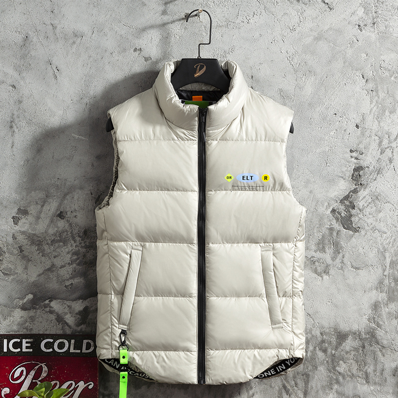 Men Puffer Vest Winter Warm Down Jacket With Hood Vest Jackets Cotton Vest For Men