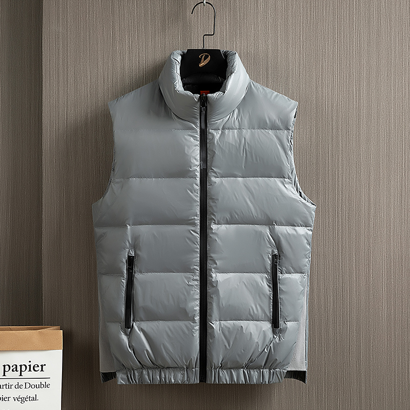 Mens Hot Sale Winter Windproof 100%Polyester Down Jacket Quilted Lightweight Jackets Vest For Men Men's Gilet