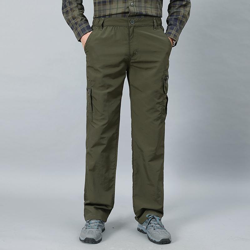 Men's hiking pants waterproof breathable softshell Cargo Trousers