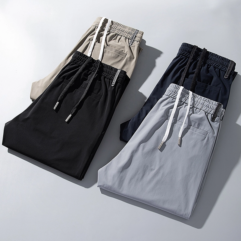 Men's Pants Summer Thin Casual Stretch Quick Dry Sports Pants Elastic Men's Straight Pants