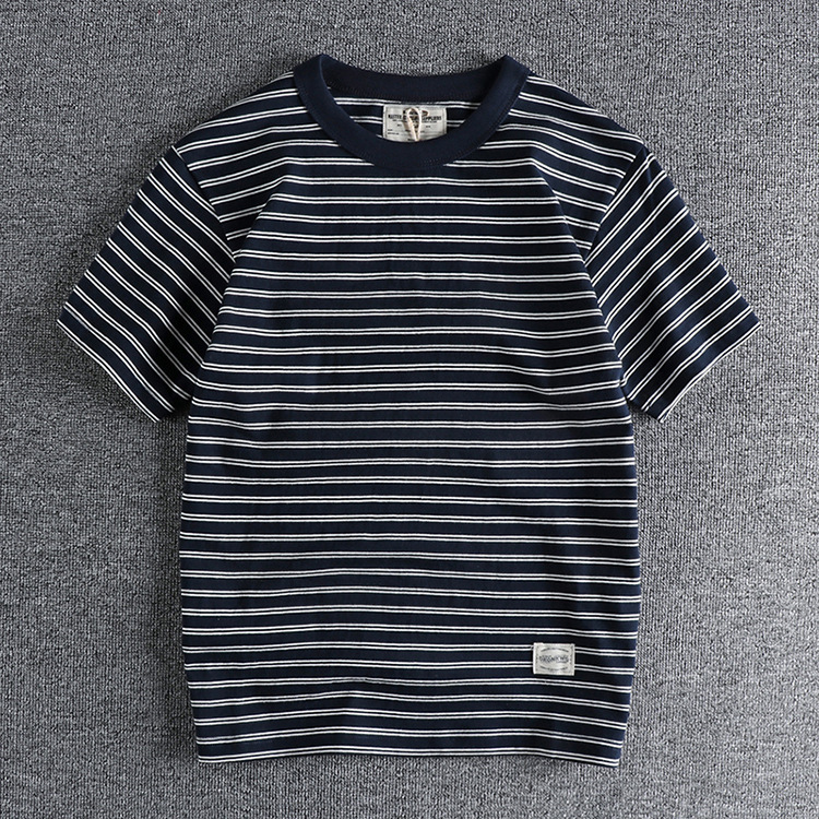 Grogeous Ben Men's T-shirts Naval Style T-shirts High Quality 100% Cotton Cheap Striped T Shirt