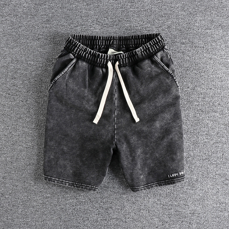 Grogeous Ben Men's high quality  summer cotton washed acid wash men's shorts