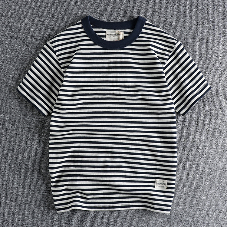 Grogeous Ben Men's T-shirts Naval Style T-shirts High Quality 100% Cotton Cheap Striped T Shirt