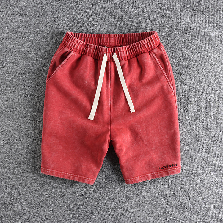 Grogeous Ben Men's high quality  summer cotton washed acid wash men's shorts