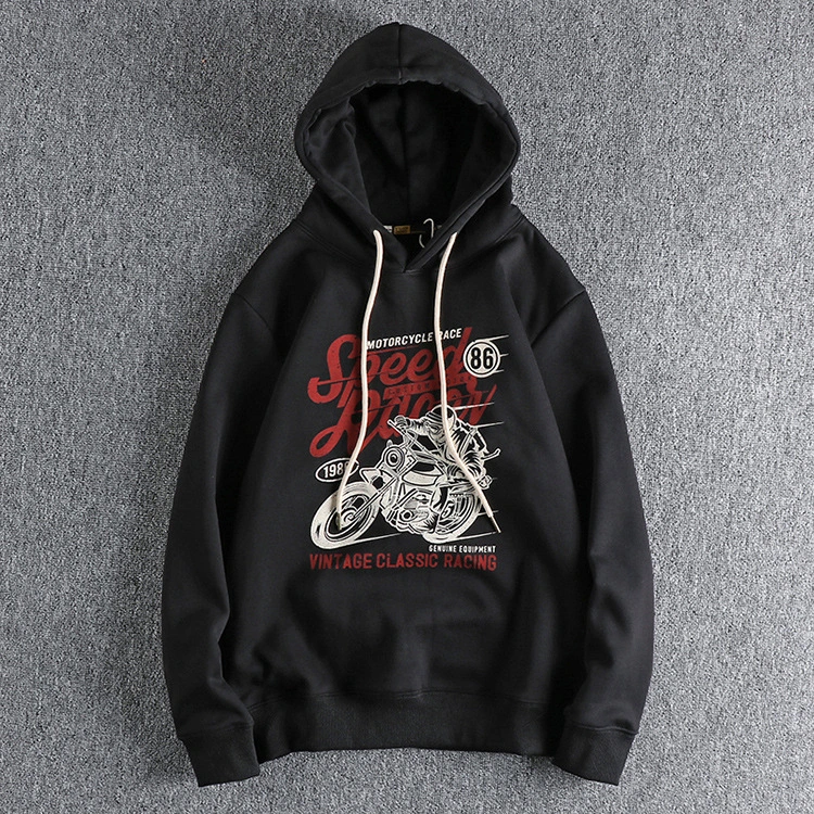 GrogeousBen Men's Motorcycle Men's Hoodies Print Sweatshirts Fashion Pullover Teens Oversized Spring With Hood Jackets