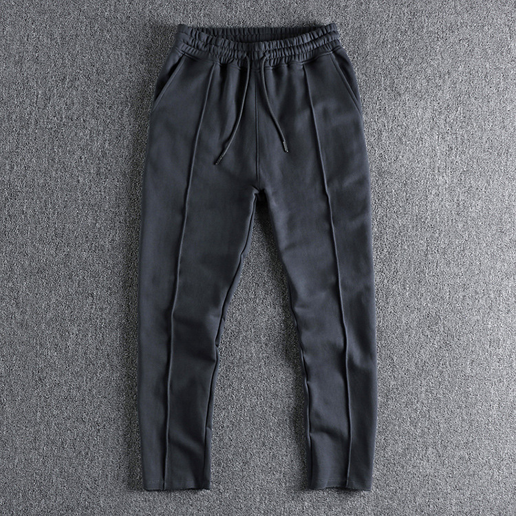 GrogeousBen Men's  straight leg sweatpants men  trousers casual washed french terry sweatpants