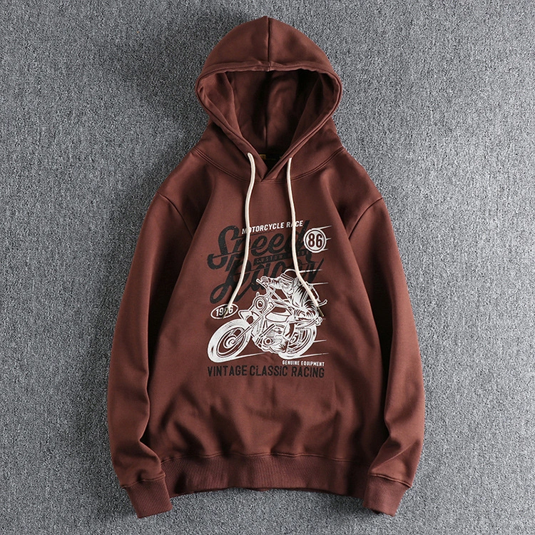 GrogeousBen Men's Motorcycle Men's Hoodies Print Sweatshirts Fashion Pullover Teens Oversized Spring With Hood Jackets