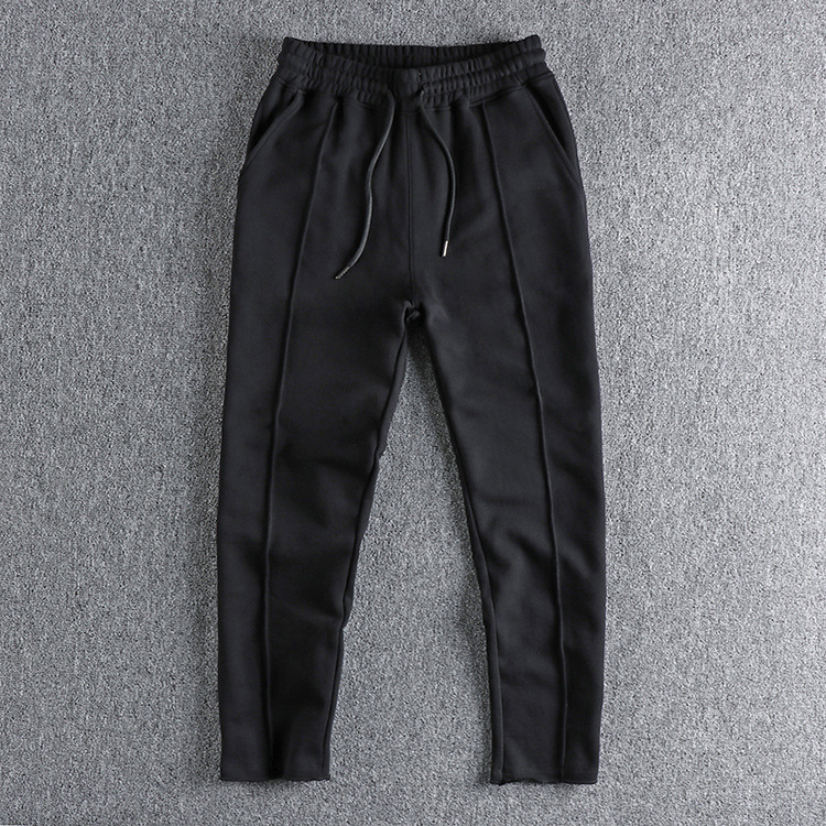 GrogeousBen Men's  straight leg sweatpants men  trousers casual washed french terry sweatpants