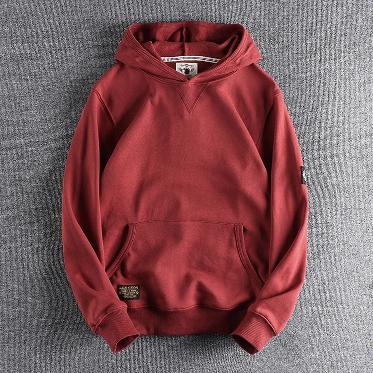 GrogeousBen Men's  plain hoodies fleece cotton sweatshirts fleece hoodie