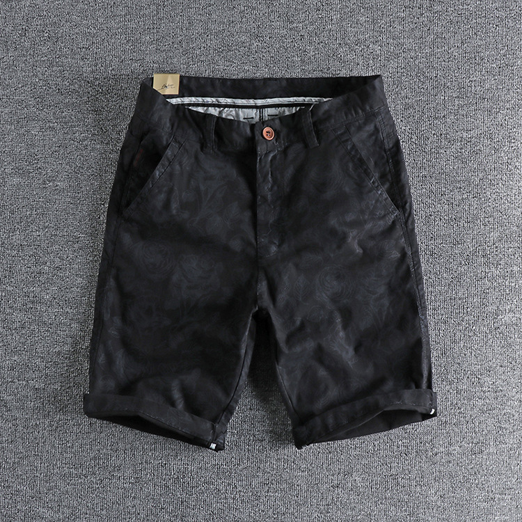 GrogeousBen Men's High Quality Outdoor Unique Decorative Pattern Half Pants Breathable Cargo Shorts For Men